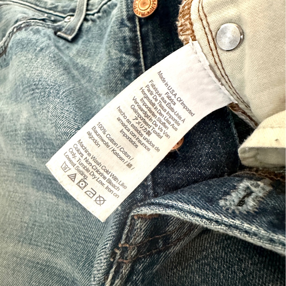 Point Sur 100% cotton denim straight cuffed jeans - size 27 - Picture 10 of 13